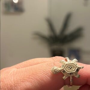 Elegant Turtle Ring in Silver 925